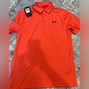 Under Armour Playoff 2.0 Bright Orange printed Polo